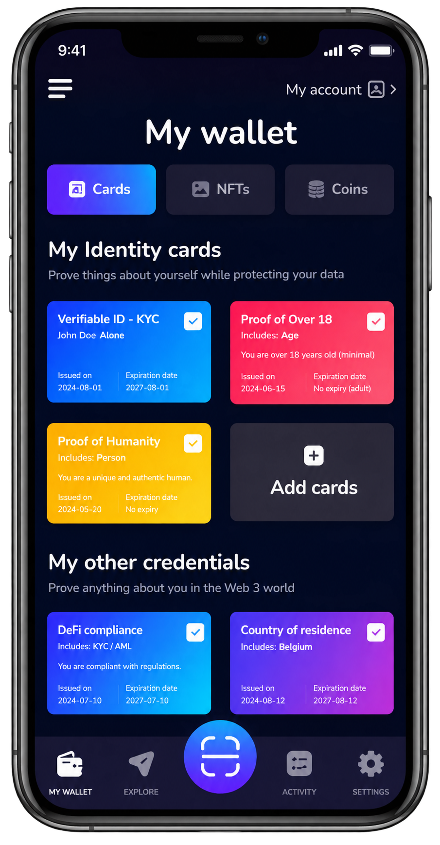 Talao Wallet mobile application